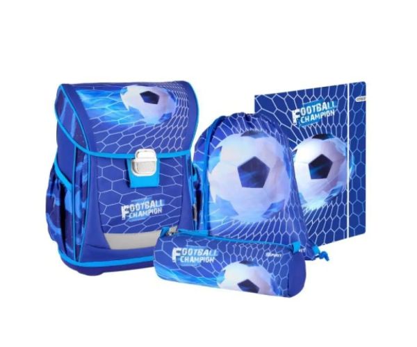Spirit: Football 4 bucăți Cool ergonomic set rucsac pentru școală