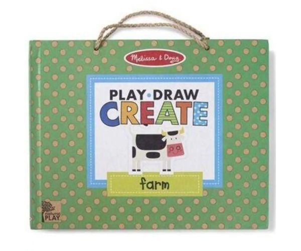 Play & Draw Create set de joacă de desen magnetică fermă - Melissa & Doug