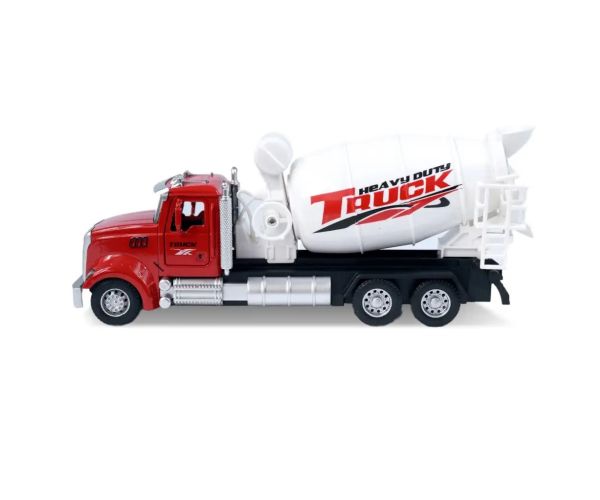 Heavy Duty Truck: Model de autobetonieră metalica cu usi care se deschid si tambur rotativ 1/36