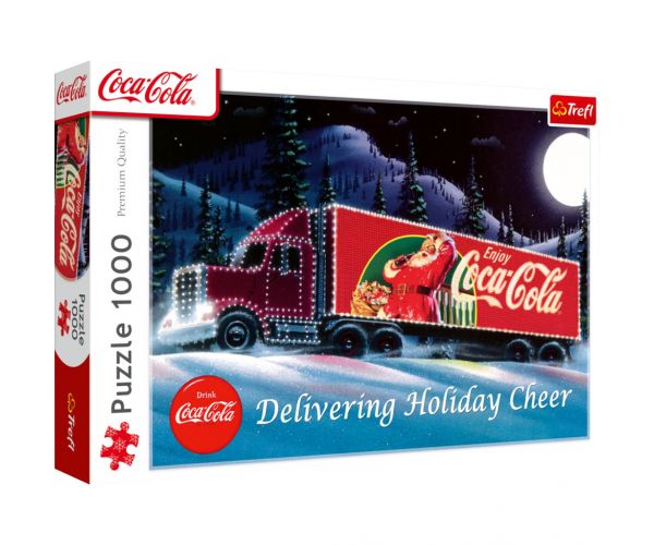 Coca-Cola Caravan de Crăciun 1000 de piese puzzle premium plus - Trefl