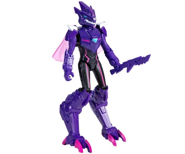 Quantum Heroes: Figurina de acțiune Dinoster Trina cu armură violetă de 20 cm