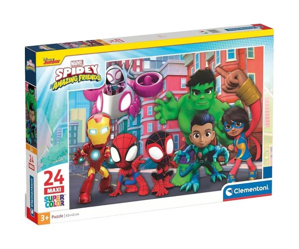 Póki și supereroii puzzle maxi supercolor de 24 de piese - Clementoni
