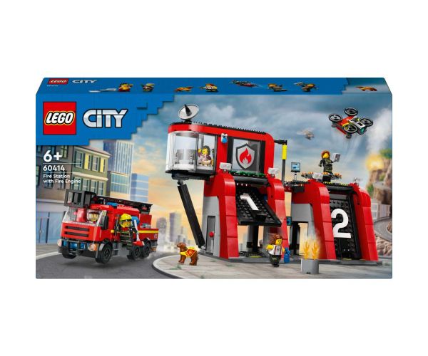 LEGO® City: Stația de pompieri și mașina de pompieri (60414)