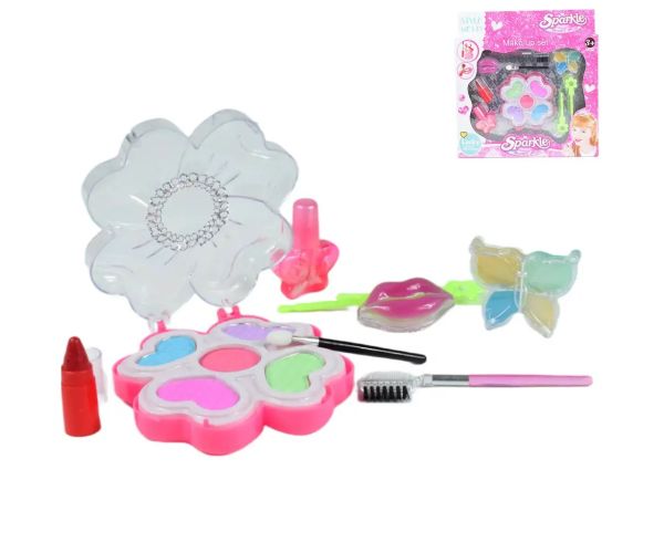 Sparkle Beauty Girl: Set de machiaj cu luciu de buze și paletă de farduri