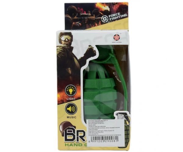 Breah: jucărie grenadă de mână cu sunete și lumini culoarea verde 11cm