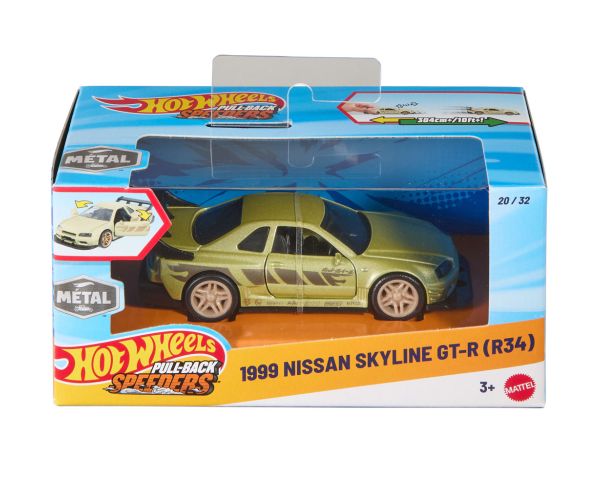 Hot Wheels: 1999 Nissan Skyline GT-R (R34) mașinuță cu arc 1/43 - Mattel