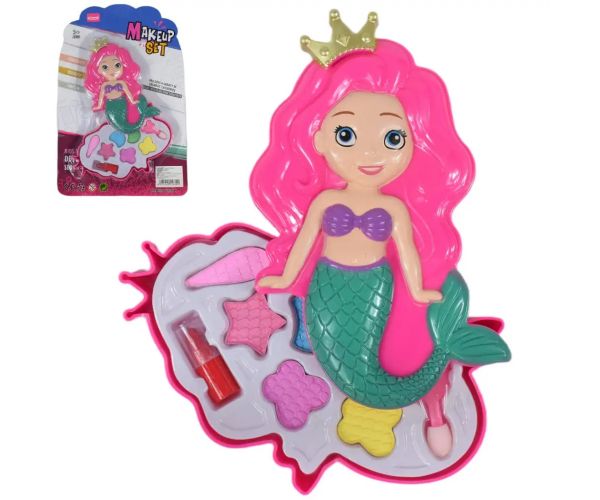 Make Up Set: Paletă de machiaj in forma de sirena cu ruj