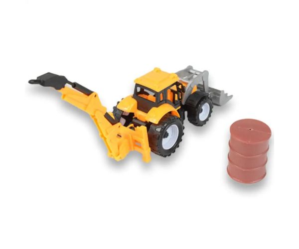 Engineering Truck: Set de utilaje din 2 părți cu tractoare, remorcă și daltă