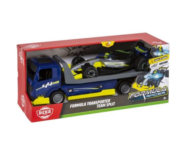 Formula Transporter - Team Split cu mașinuță - Simba Toys