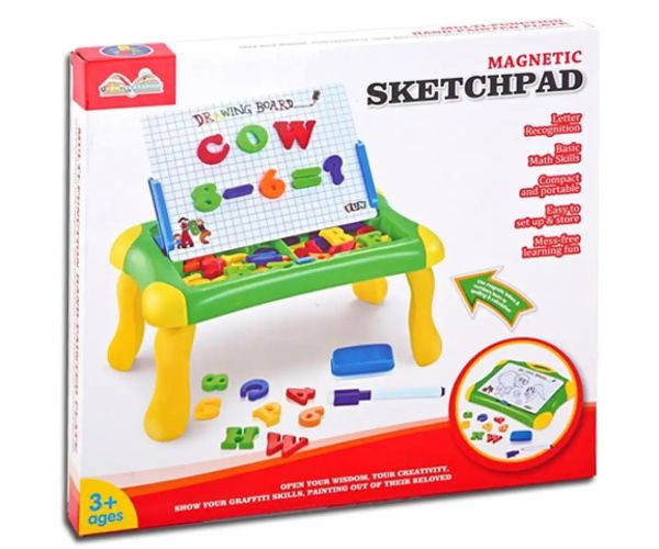 Set de masă de desen magnetic cu litere și cifre de 33cm