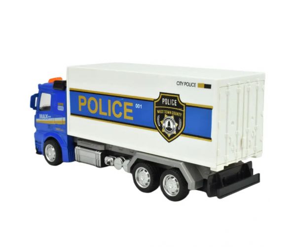 Police Set: camion politie cu lumina si sunet in diverse versiuni 19cm 1 bucată