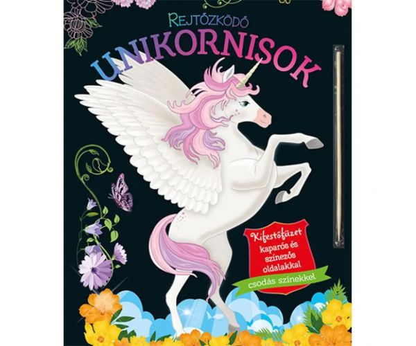 Unicorni ascunși - Carte de colorat cu pagini de zgâriat și colorat