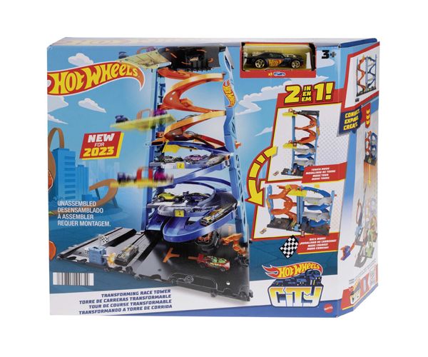 Hot Wheels City: 2 in 1 turn de curse set de joacă - Mattel