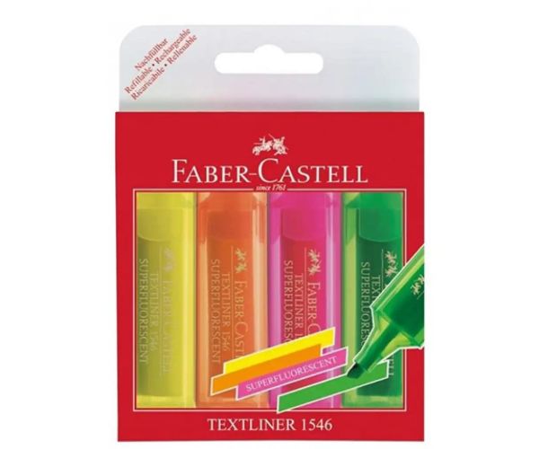 Faber-Castell: Textliner reîncărcabil 1546 set de 4 bucăți
