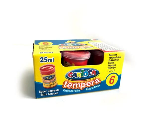 Tempera de culoarea roșie 6x35g - Carioca