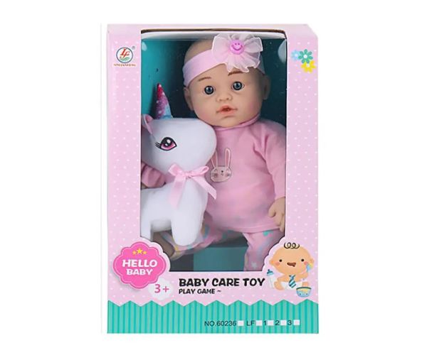 Bebeluș cu animal 30cm mai multe variante 1 bucată