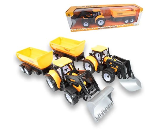 Engineering Truck: Mașină de lucru tractor excavator cu remorcă 45cm