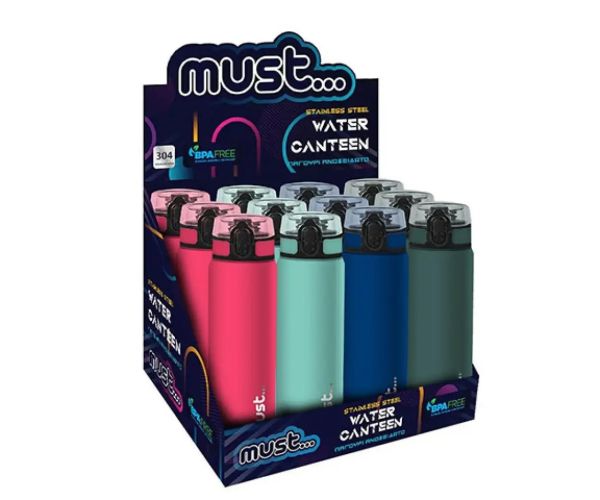 Must Pagouri metal sticlă pentru apă 650ml mai multe variante