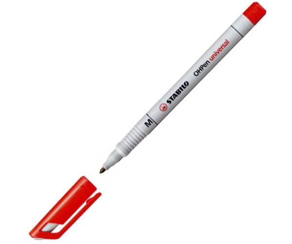 Stabilo: OHPen M 1,0mm grosime linie culoarea roșie marker cu alcool