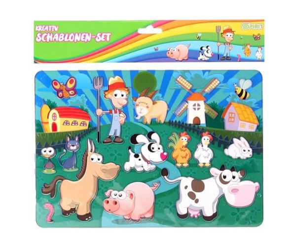Spirit: Animale de la fermă șablon desen creativ din plastic