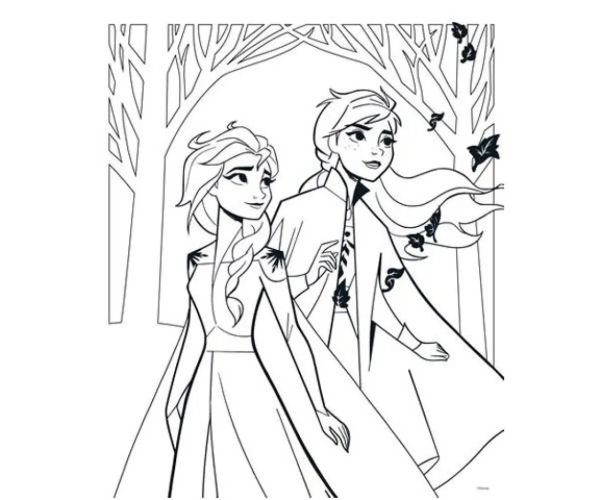 Frozen 2 in 1 puzzle se poate colora 24 bucăți cu poster
