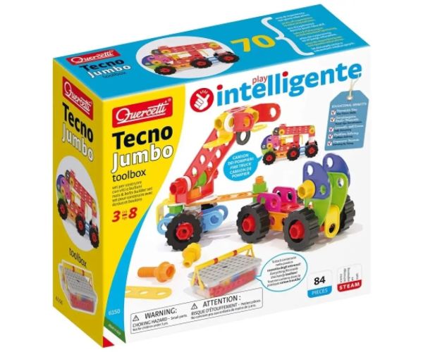 Quercetti: Techno Jumbo vehicule de construcție set 90 bucăți