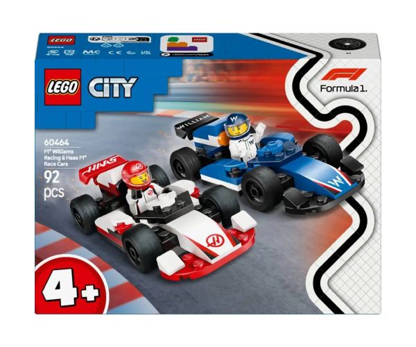LEGO® City: Mașini de curse Williams Racing și Haas F1® (60464)