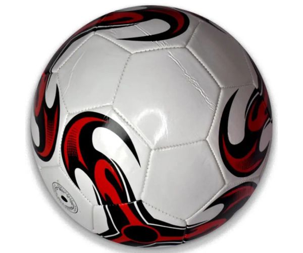 Minge de fotbal din piele artificială cu modele colorate mai multe variante 22cm
