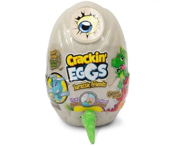 Crackin Eggs Jurassic Friends pluș dinosaur trei variante diferite