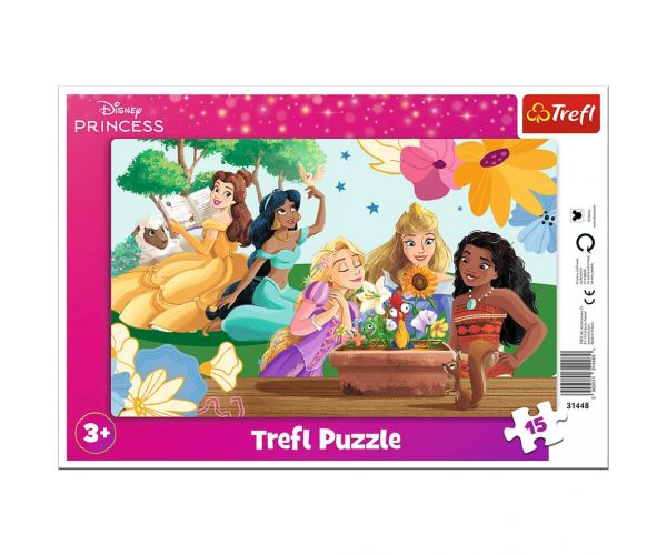 Puzzle cu rame Disney Prințese 15buc - Trefl