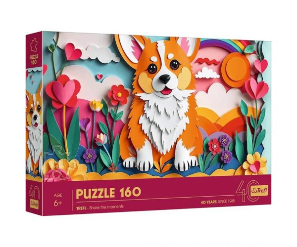 40 de ani Jubileu - Paper Art: Căţeluş - puzzle de 160 piese - Trefl