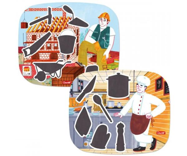 Quercetti: Montessori ocupații puzzle magnet set 3 bucăți