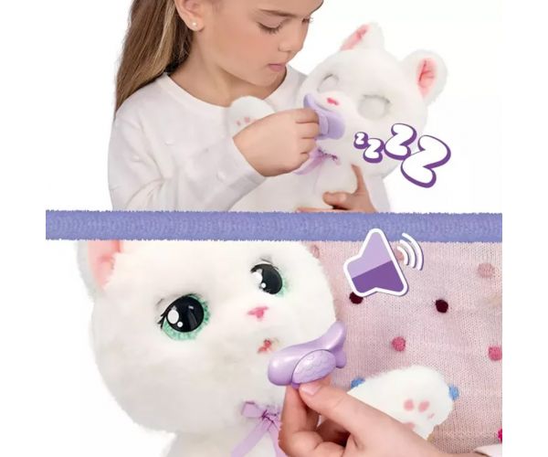 Baby Paws figurina de pluș interactivă – Pisică albă