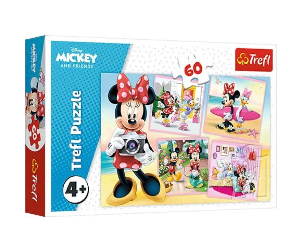 Minnie Mouse: Minnie simpatic puzzle 60 bucăți - Trefl
