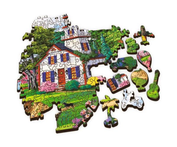 Wood Craft: Port de vară lemn puzzle 500+1 bucăți - Trefl