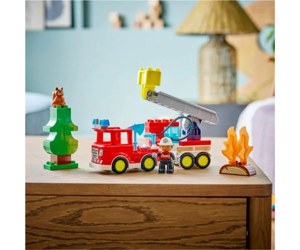 LEGO® DUPLO®: Mașină de pompieri cu furtun și pompier (10473)