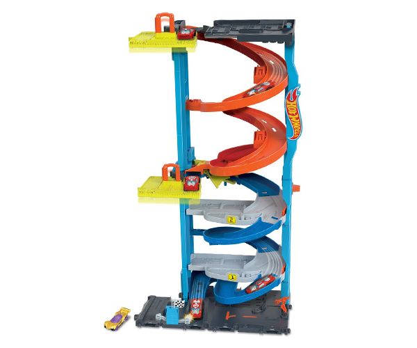 Hot Wheels City: 2 in 1 turn de curse set de joacă - Mattel