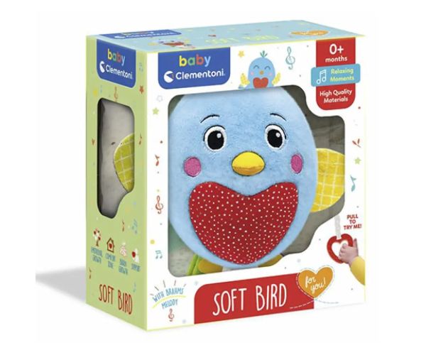 Pasăre de pluș pufoasă și muzicală - Clementoni baby