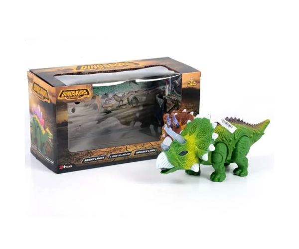Triceratops figurină cu baterie și lumini 25cm