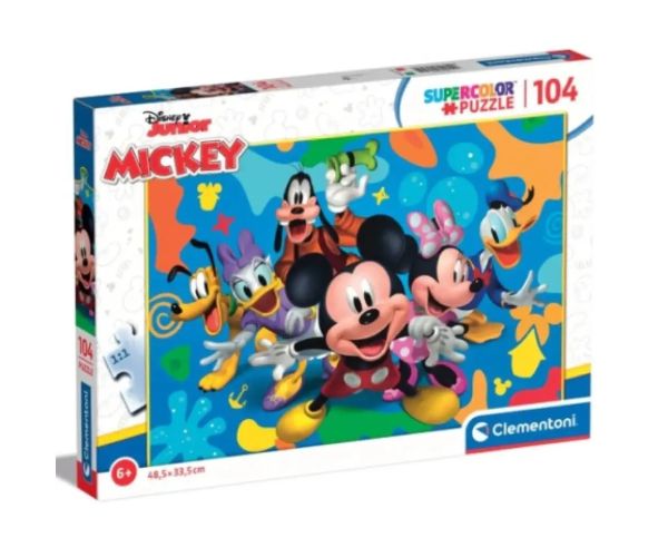 Mickey Mouse și prietenii Supercolor 104 bucăți puzzle - Clementoni