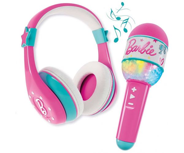 Barbie Sound Your Style set cu căști și microfon - Lisciani