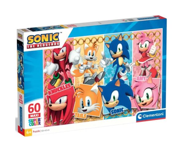 Sonic și prietenii 60 de piese maxi supercolor puzzle - Clementoni