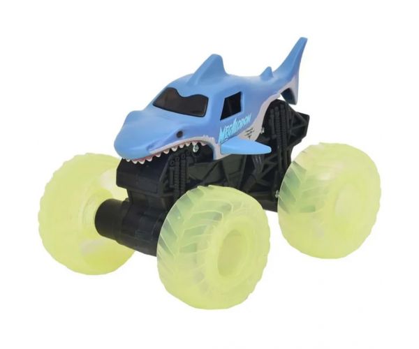 Monster Jam: Camion monstru cu iluminare Megalodon – 1/43 - Spin Master