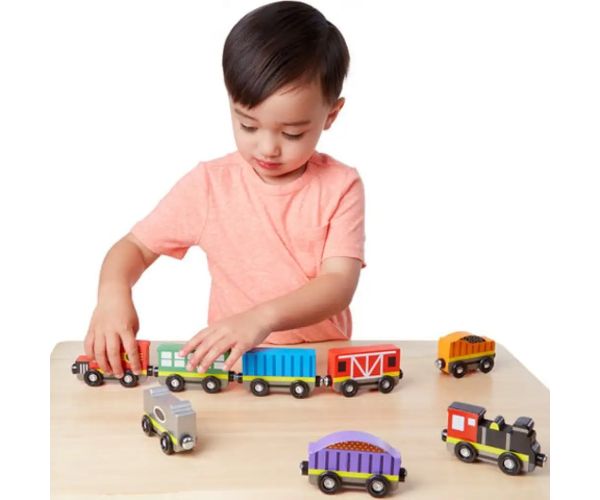Set de tren lemn 8 bucăţi - Melissa & Doug