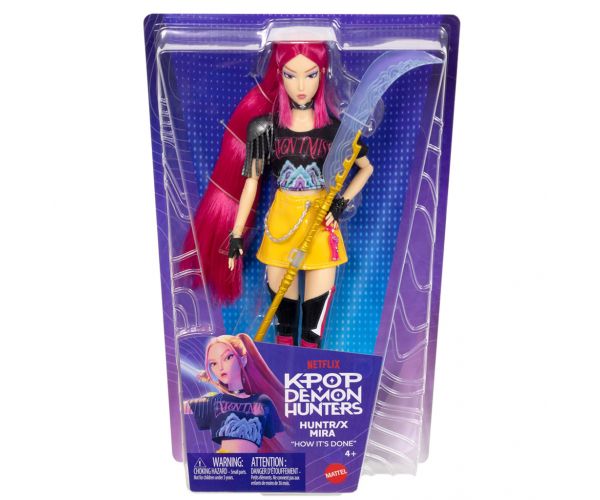 K-Pop Demonii Vânătorii: Mira păpușă de modă cu armă – Mattel