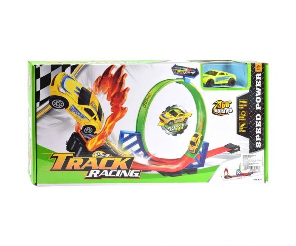 Track Racing 360° Super circuit de curse cu 1 mașină mică