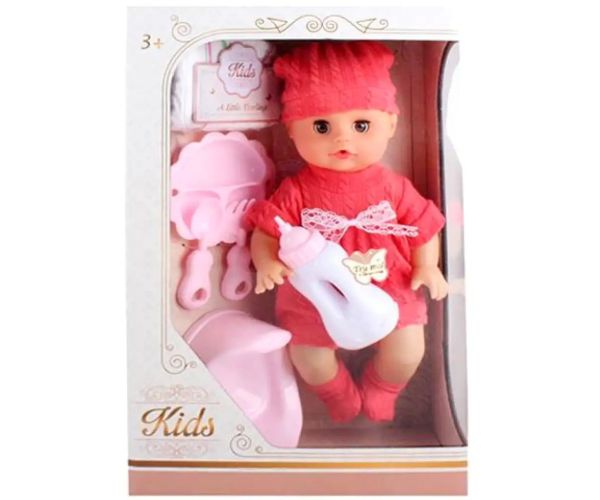 Bebeluș care face pipi cu sunete și accesorii 33cm