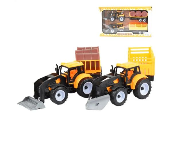 Engineering Truck: Set tractor cu remorcă și butoaie de ulei 28cm
