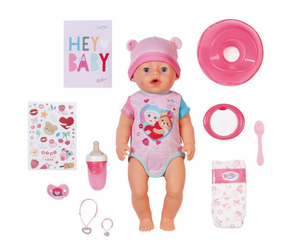 Baby Born: Set de păpuși interactiv Emma cu accesorii de 43 cm - Zapf Creation