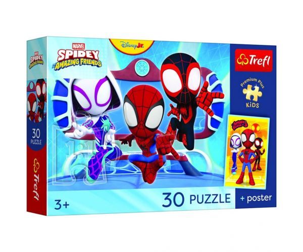 Spidey și prietenii săi în acțiune 30 de piese premium puzzle - Trefl